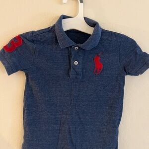 Polo by Ralph Lauren Kids Navy Polo with Red Accents